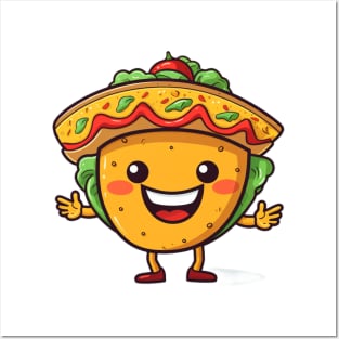 kawaii Taco cehees T-Shirt cute potatofood funny Posters and Art